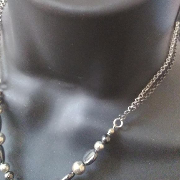 Black silver vintage necklace - Picture 4 of 6